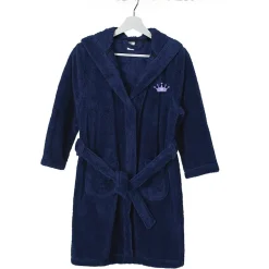 Linum Home Textiles Plush Crown Little & Big Girls Long Sleeve Bathrobe