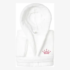 Linum Home Textiles Plush Crown Little & Big Girls Long Sleeve Bathrobe