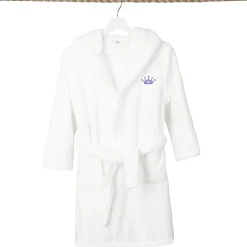 Linum Home Textiles Plush Crown Little & Big Girls Long Sleeve Bathrobe