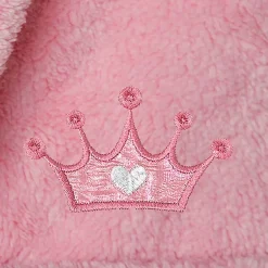 Linum Home Textiles Plush Crown Little & Big Girls Long Sleeve Bathrobe