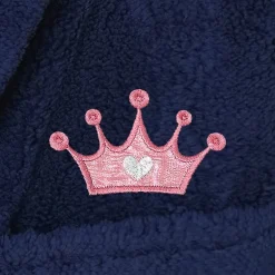 Linum Home Textiles Plush Crown Little & Big Girls Long Sleeve Bathrobe