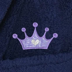 Linum Home Textiles Plush Crown Little & Big Girls Long Sleeve Bathrobe