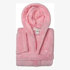 Linum Home Textiles Plush Crown Little & Big Girls Long Sleeve Bathrobe