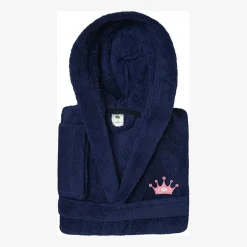 Linum Home Textiles Plush Crown Little & Big Girls Long Sleeve Bathrobe
