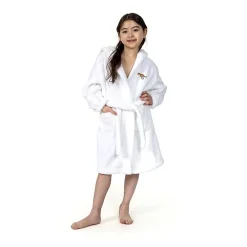 Linum Home Textiles Plush Dino Kids Bathrobe Unisex Long Sleeve Long Length Bathrobe