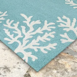 Liora Manne Capri Coral Border Hand Tufted Indoor/Outdoor Round Area Rug