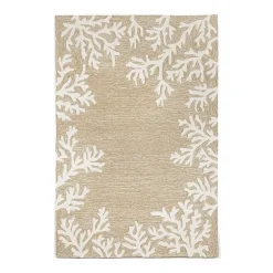 Liora Manne Capri Coral Border Hand Tufted Indoor/Outdoor Round Area Rug