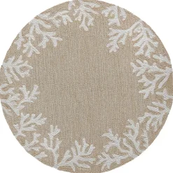 Liora Manne Capri Coral Border Hand Tufted Indoor/Outdoor Round Area Rug