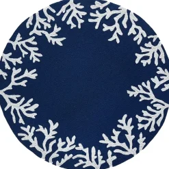 Liora Manne Capri Coral Border Hand Tufted Indoor/Outdoor Round Area Rug