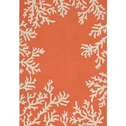 Liora Manne Capri Coral Border Hand Tufted Indoor/Outdoor Round Area Rug