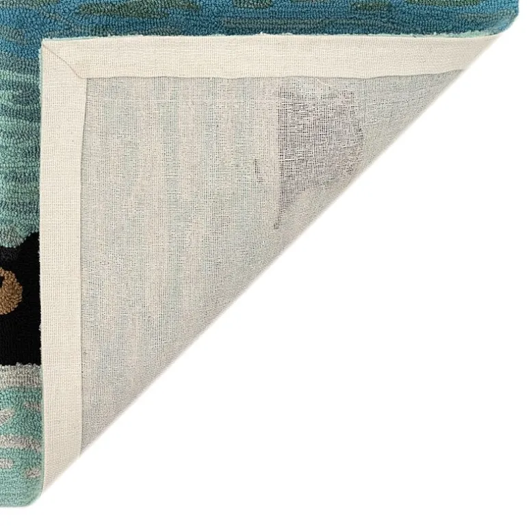 Liora Manne Frontporch Bathing Bears Hand Tufted Washable Indoor Outdoor Rectangular Accent Rug