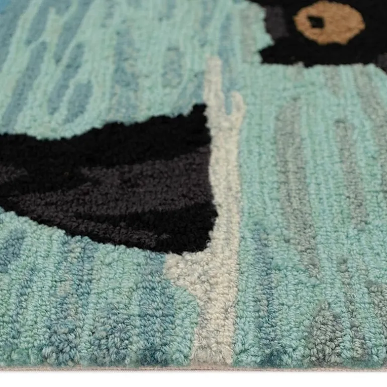 Liora Manne Frontporch Bathing Bears Hand Tufted Washable Indoor Outdoor Rectangular Accent Rug