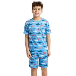 Little & Big Kid Boys Crew Neck Short Sleeve 4-pc. Pajama Set