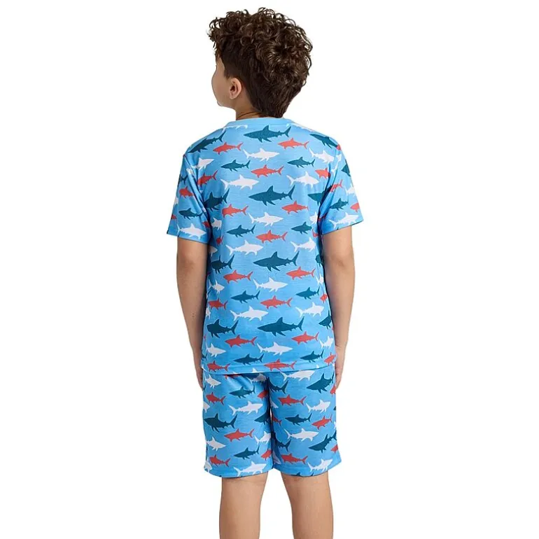 Little & Big Kid Boys Crew Neck Short Sleeve 4-pc. Pajama Set
