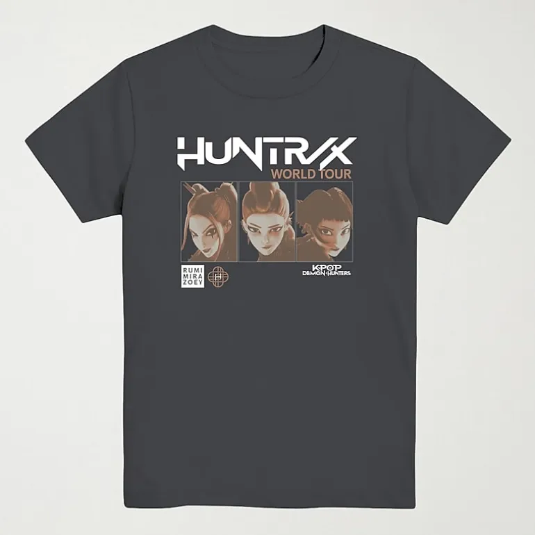 Little & Big Kid Boys Crew Neck Short Sleeve Regular Fit KPOP Demon Hunters Graphic T-Shirt