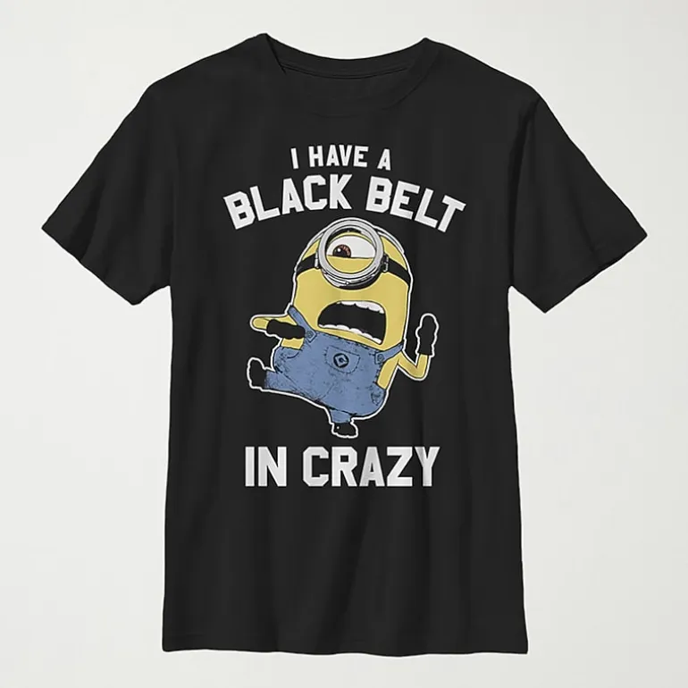 Little & Big Kid Boys Crew Neck Short Sleeve Regular Fit Minions Graphic T-Shirt