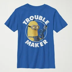 Little & Big Kid Boys Crew Neck Short Sleeve Regular Fit Minions Graphic T-Shirt