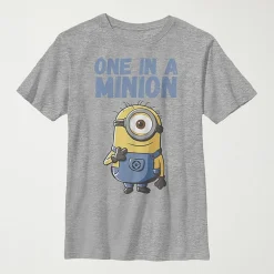 Little & Big Kid Boys Crew Neck Short Sleeve Regular Fit Minions Graphic T-Shirt