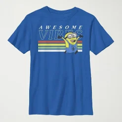 Little & Big Kid Boys Crew Neck Short Sleeve Regular Fit Minions Graphic T-Shirt