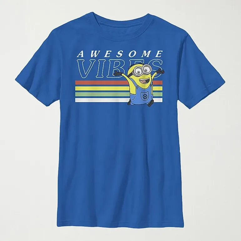 Little & Big Kid Boys Crew Neck Short Sleeve Regular Fit Minions Graphic T-Shirt