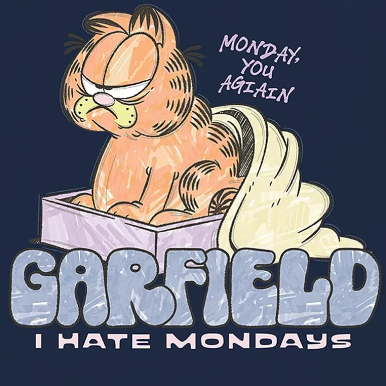 Little & Big Kid Boys Crew Neck Short Sleeve Regular Fit Garfield Graphic T-Shirt