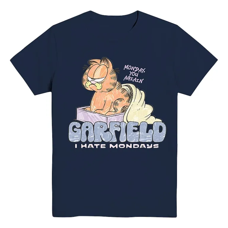 Little & Big Kid Boys Crew Neck Short Sleeve Regular Fit Garfield Graphic T-Shirt