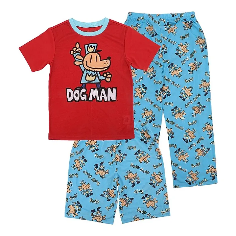 Little & Big Kid Boys Crew Neck Short Sleeve 3-pc. Pajama Set
