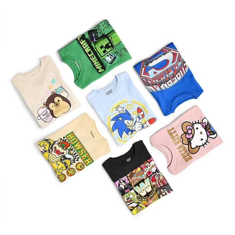 Little & Big Kid Boys Crew Neck Short Sleeve Regular Fit Minecraft Graphic T-Shirt