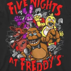 Little & Big Kid Boys Crew Neck Short Sleeve Regular Fit Five Nights at Freddys Graphic T-Shirt