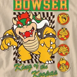 Little & Big Kid Boys Crew Neck Short Sleeve Regular Fit Super Mario Bowser Graphic T-Shirt
