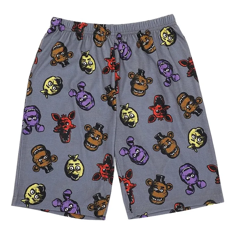 Little & Big Kid Boys Five Nights at Freddys Crew Neck Short Sleeve 4-pc. Pajama Set