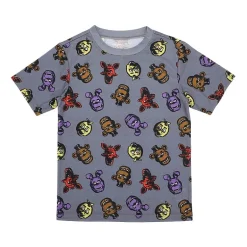 Little & Big Kid Boys Five Nights at Freddys Crew Neck Short Sleeve 4-pc. Pajama Set