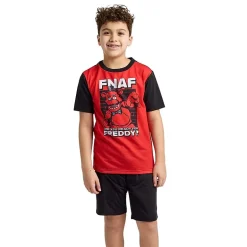 Little & Big Kid Boys Five Nights at Freddys Crew Neck Short Sleeve 4-pc. Pajama Set
