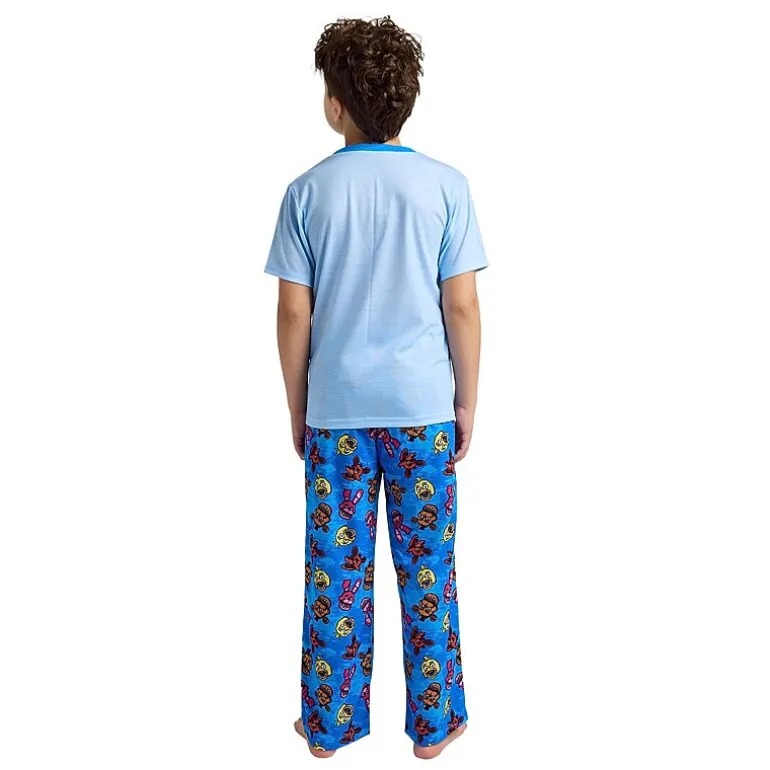 Little & Big Kid Boys Five Nights at Freddys Crew Neck Short Sleeve 2-pc. Pajama Set
