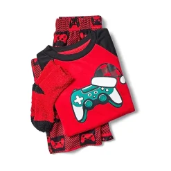 Little & Big Kid Boys Microfleece Crew Neck Long Sleeve 3-pc. Pajama Set