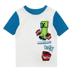 Little & Big Kid Boys Minecraft Crew Neck Short Sleeve 4-pc. Pajama Set