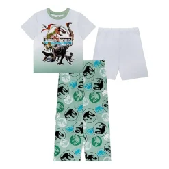 Little & Big Kid Boys Monster Jam Crew Neck Short Sleeve 3-pc. Pajama Set