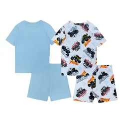 Little & Big Kid Boys Monster Jam Crew Neck Short Sleeve 4-pc. Pajama Set