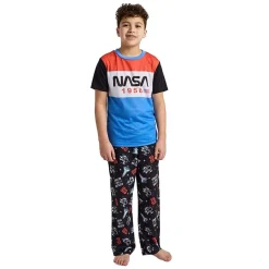 Little & Big Kid Boys NASA Crew Neck Short Sleeve 2-pc. Pajama Set