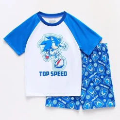 Little & Big Kid Boys Sonic the Hedgehog Crew Neck Short Sleeve 2-pc. Pajama Set