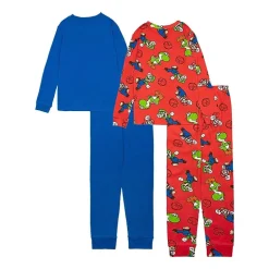 Little & Big Kid Boys Super Mario Crew Neck Long Sleeve 4-pc. Pajama Set