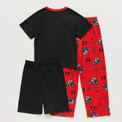 Little & Big Kid Boys Super Mario Crew Neck Short Sleeve 3-pc. Pajama Set