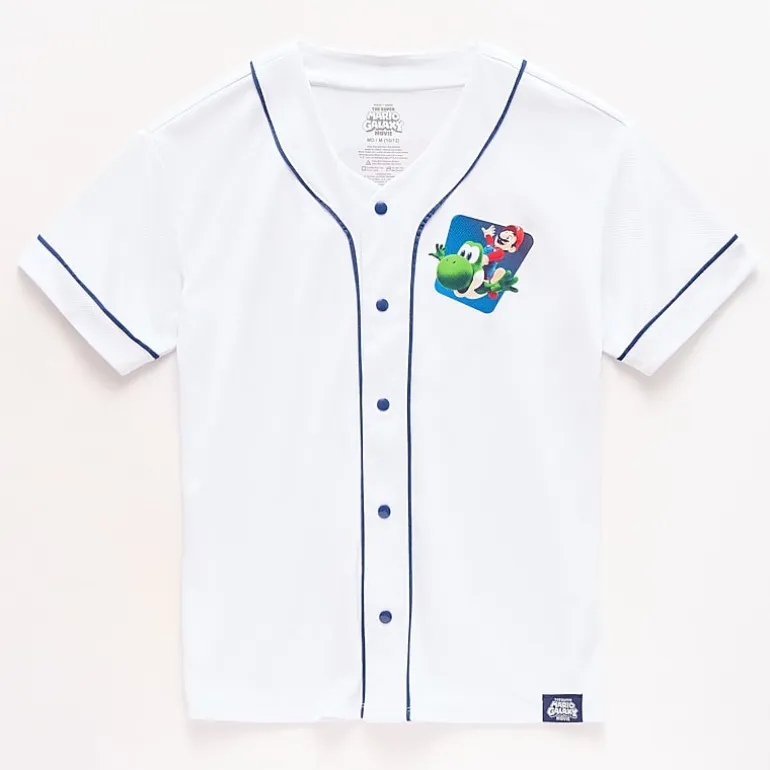 Little & Big Kid Boys V Neck Super Mario Yoshi Short Sleeve Jersey