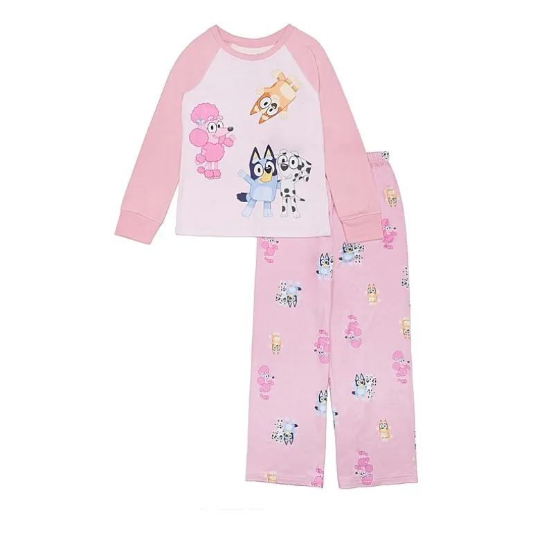 Little & Big Kid Girls Bluey Crew Neck Long Sleeve 2-pc. Pajama Set