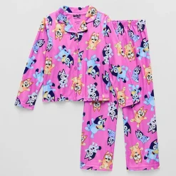 Little & Big Kid Girls Bluey Long Sleeve 2-pc. Pajama Set