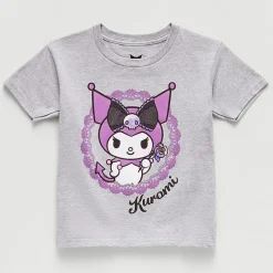 Little & Big Kid Girls Crew Neck Short Sleeve Regular Fit Kuromi Graphic T-Shirt