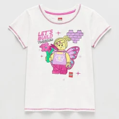 Little & Big Kid Girls Crew Neck Short Sleeve Regular Fit LEGO Graphic T-Shirt