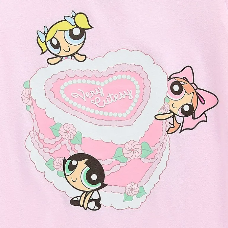 Little & Big Kid Girls Crew Neck Short Sleeve Regular Fit Powerpuff Girls Graphic T-Shirt