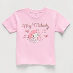Little & Big Kid Girls Crew Neck Short Sleeve Regular Fit My Melody Graphic T-Shirt