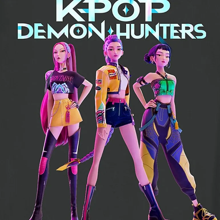 Little & Big Kid Girls Crew Neck Short Sleeve Regular Fit KPOP Demon Hunters Graphic T-Shirt